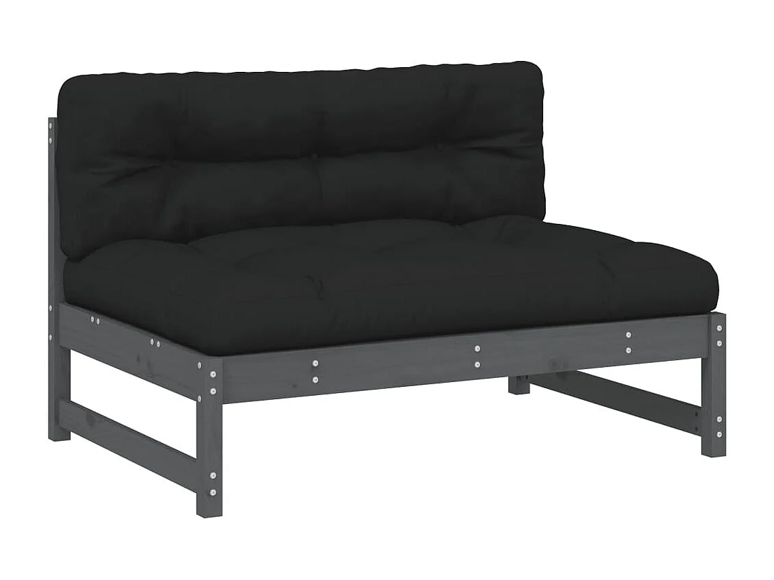 Middenbank 120x80 cm massief grenenhout grijs