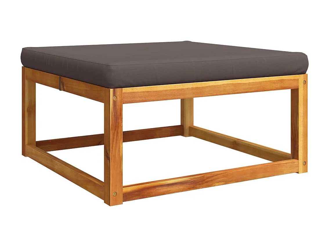 Ensemble de canapés de jardin 6 pièces avec coussins en bois d'acacia et corde