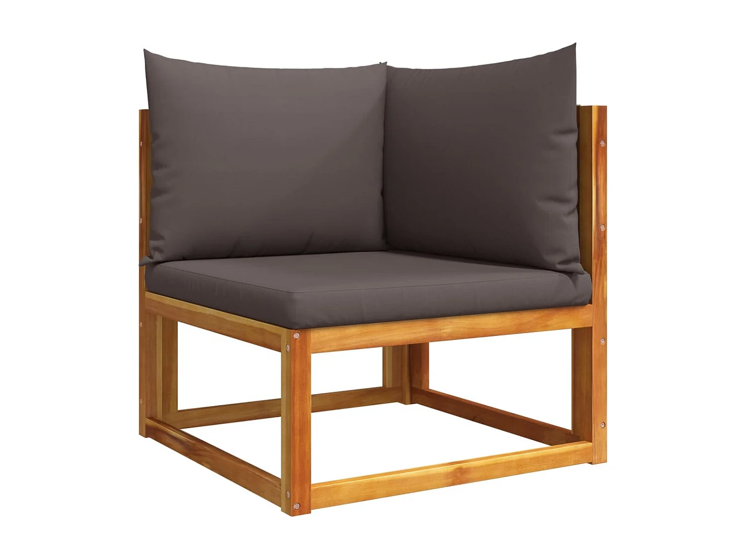 Ensemble de canapés de jardin 6 pièces avec coussins en bois d'acacia et corde