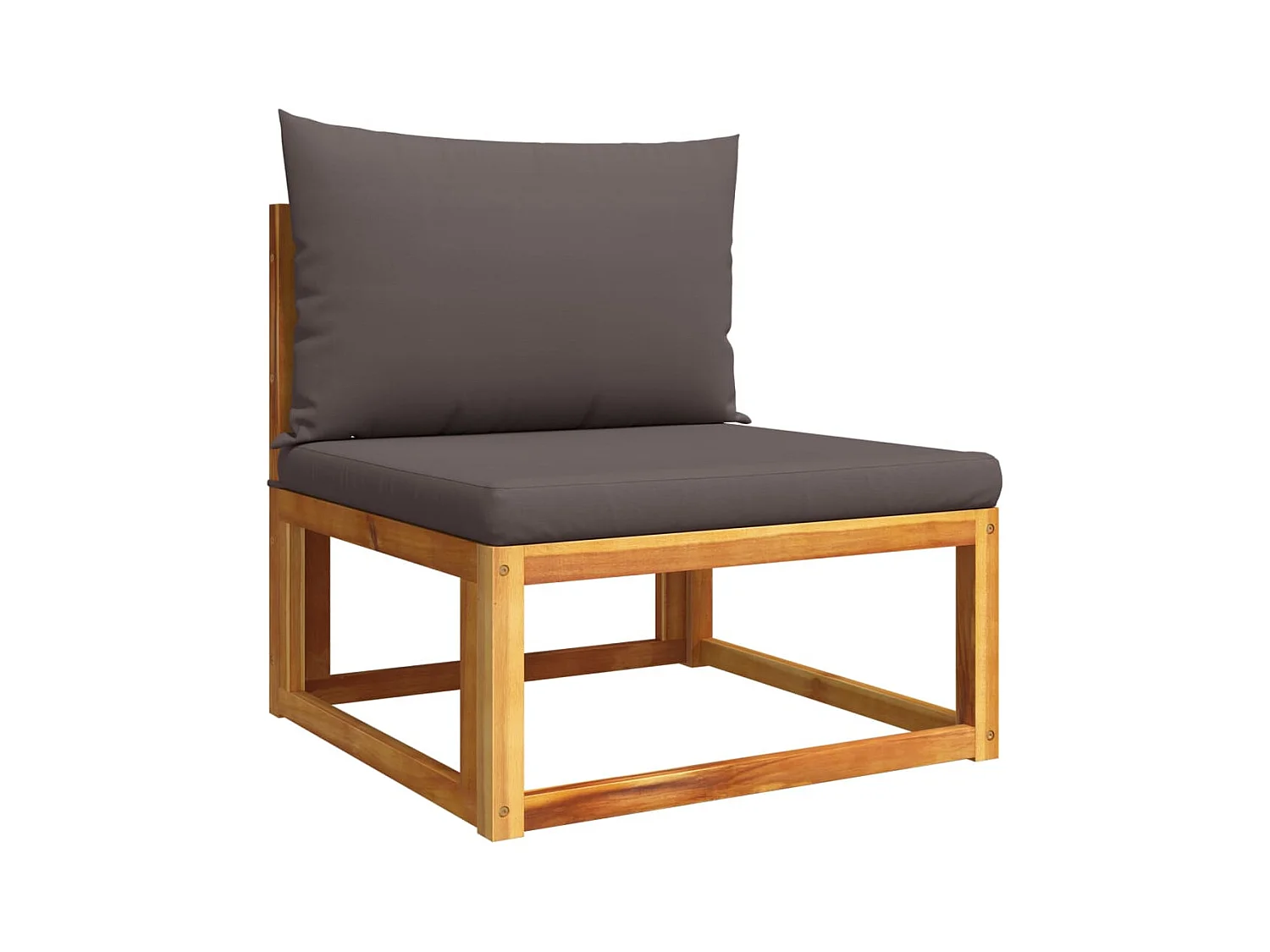 Ensemble de canapés de jardin 6 pièces avec coussins en bois d'acacia et corde