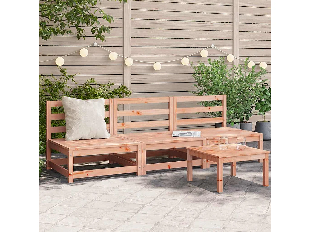 Gartensofas ohne Armlehnen 3 Stk. 70x70x67 cm Douglasienholz