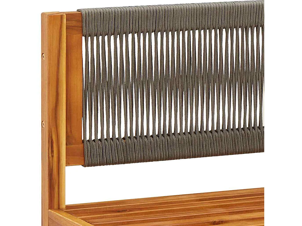 Canapé de jardin avec coussins 2 places Bois d'acacia et corde