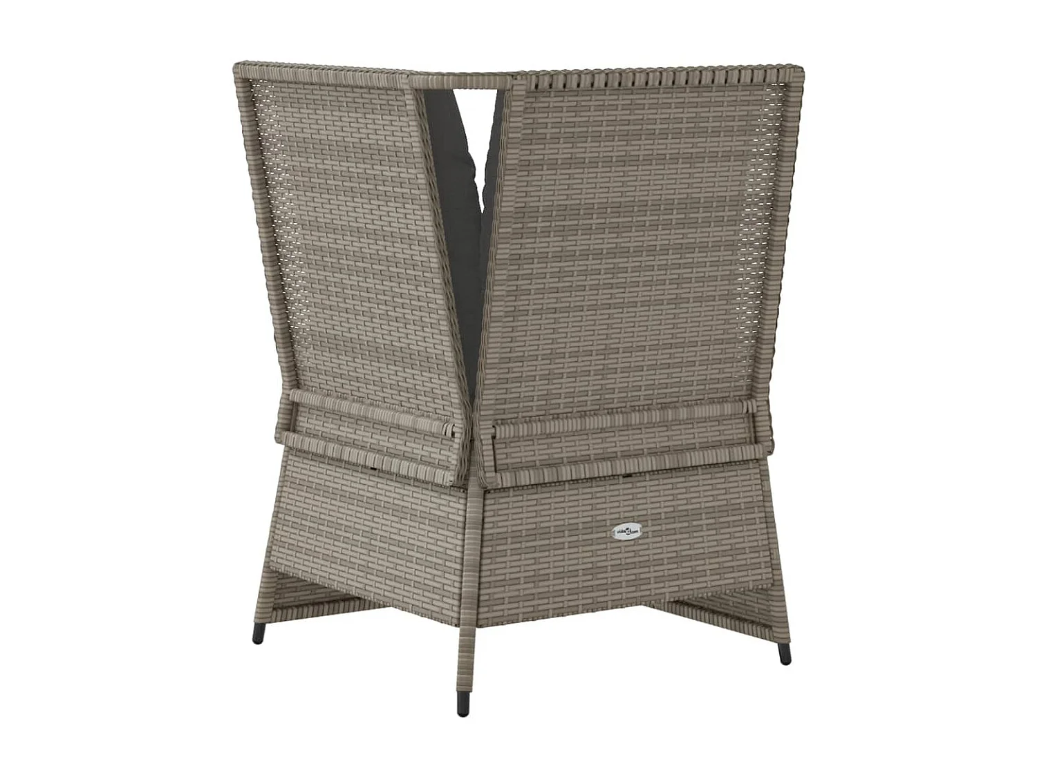 Garten-Ecksofa mit Kissen Grau Poly Rattan