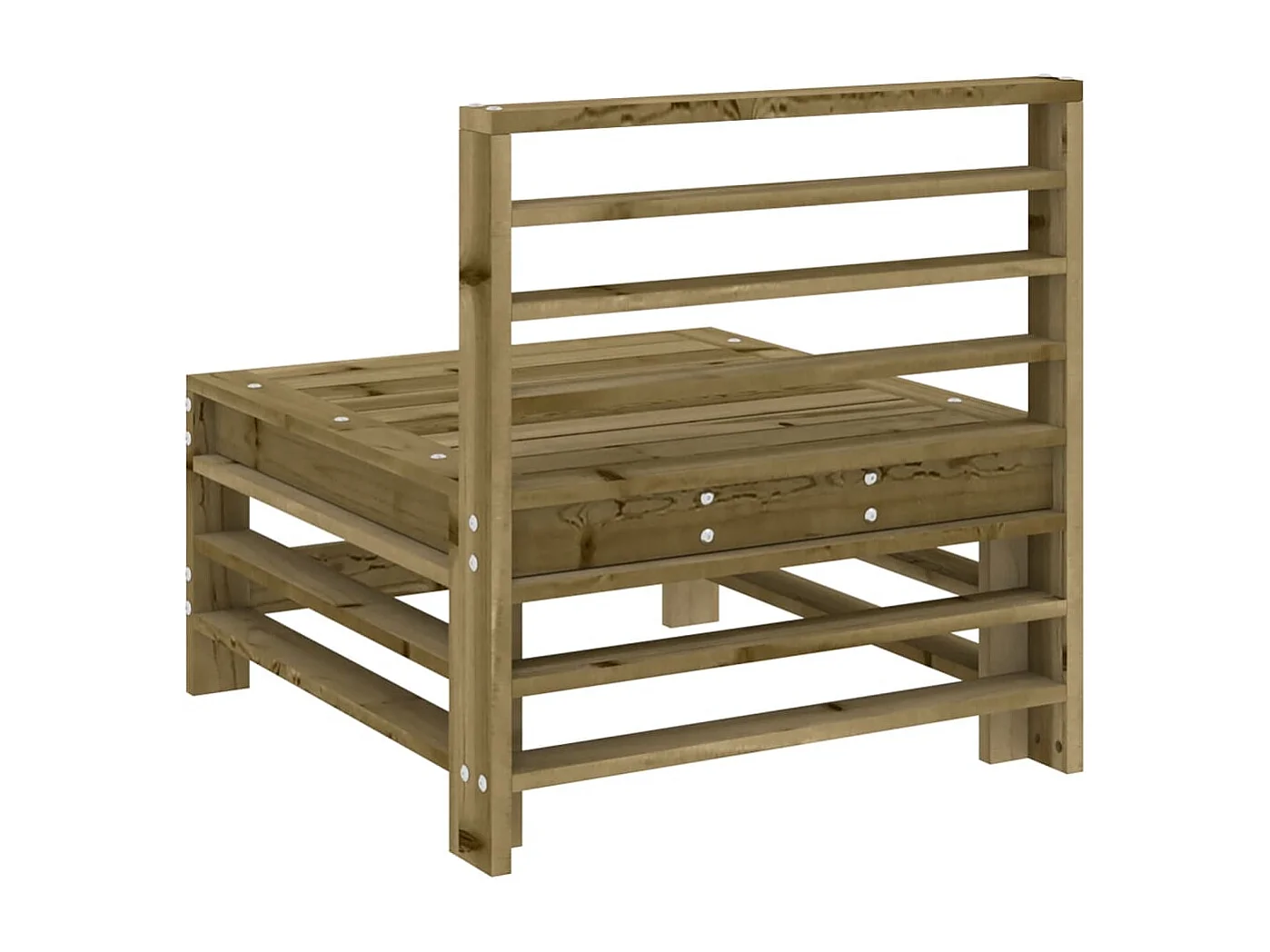 Divano Centrale da Giardino in Legno di Pino Impregnato