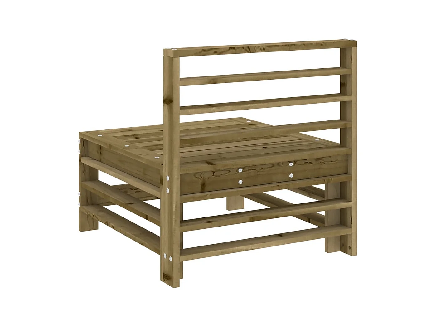 Canapé central de jardin bois de pin imprégné