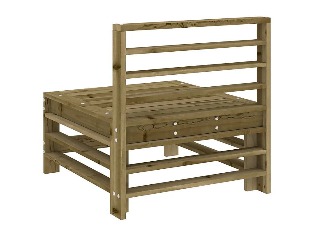 Canapé central de jardin bois de pin imprégné