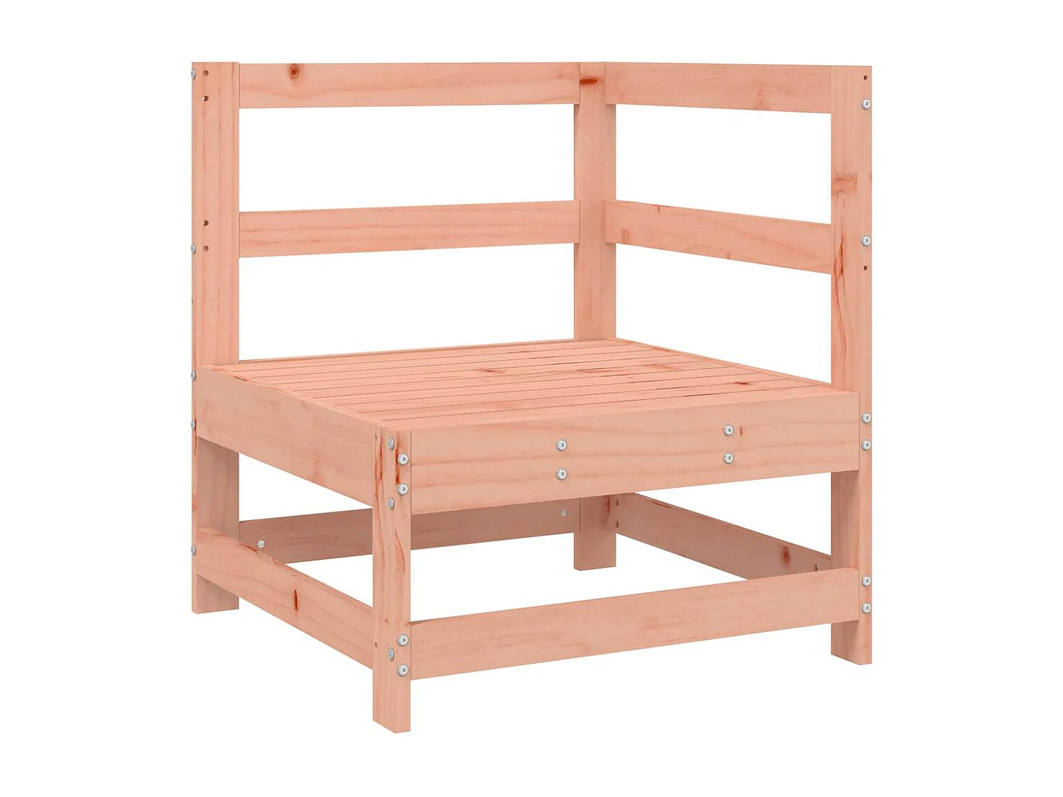 Canapé d'angle avec coussins bois massif douglas