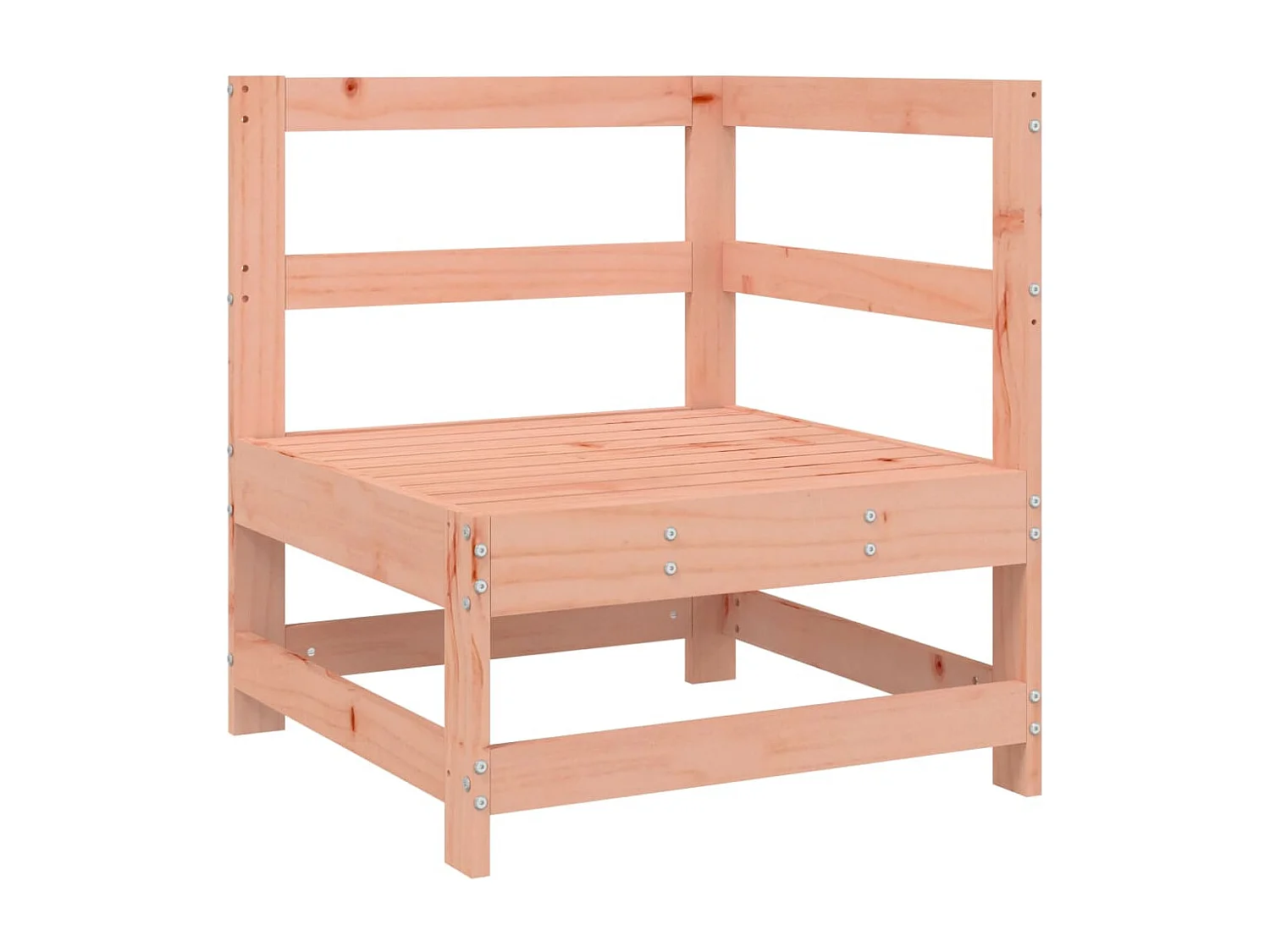 Canapé d'angle avec coussins bois massif douglas