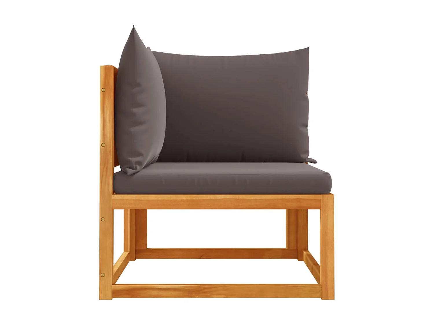 Canapé d'angle de jardin avec coussins en bois d'acacia et corde