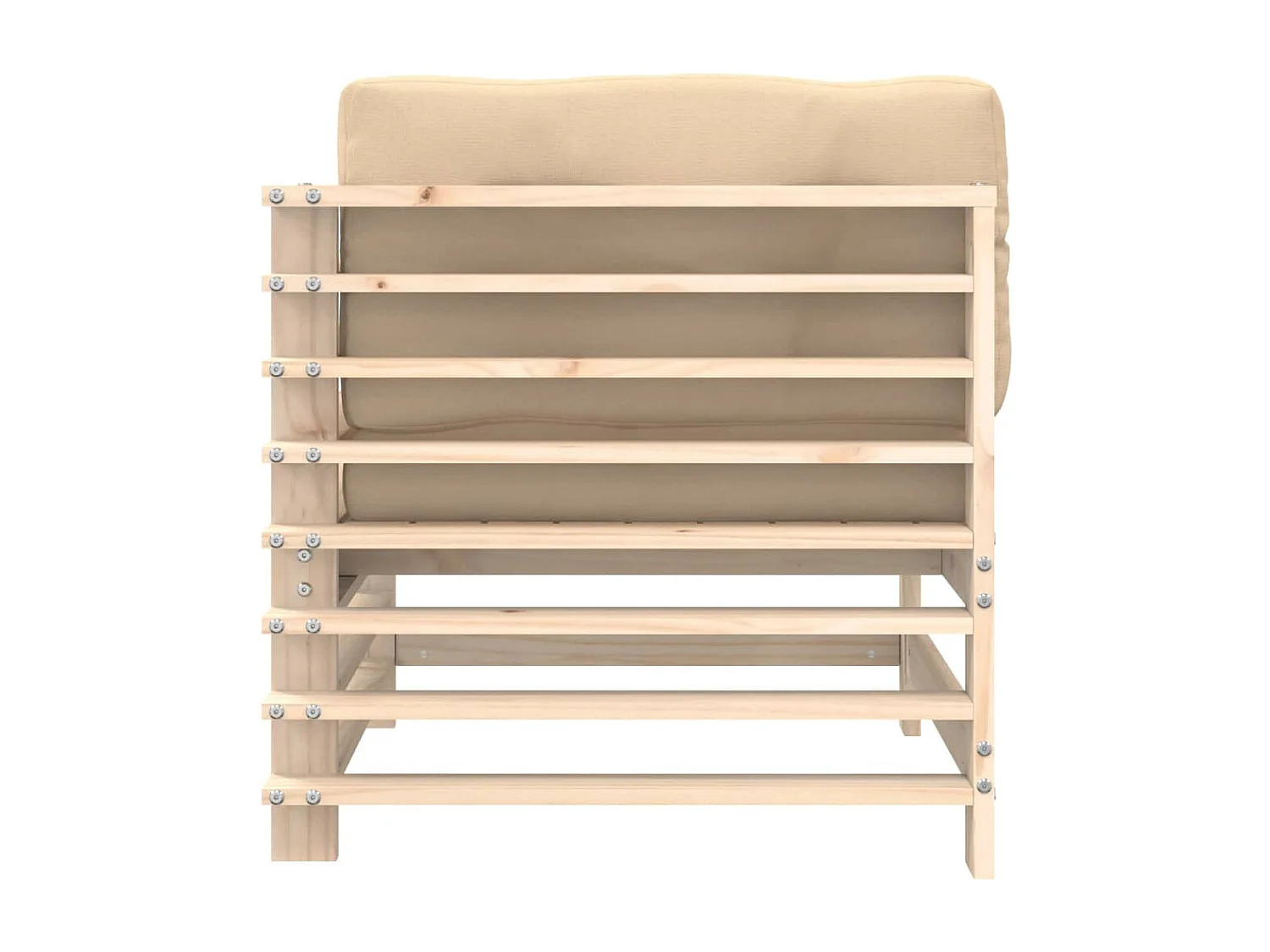 Canapés d'angle avec coussins 2 pcs bois de pin massif