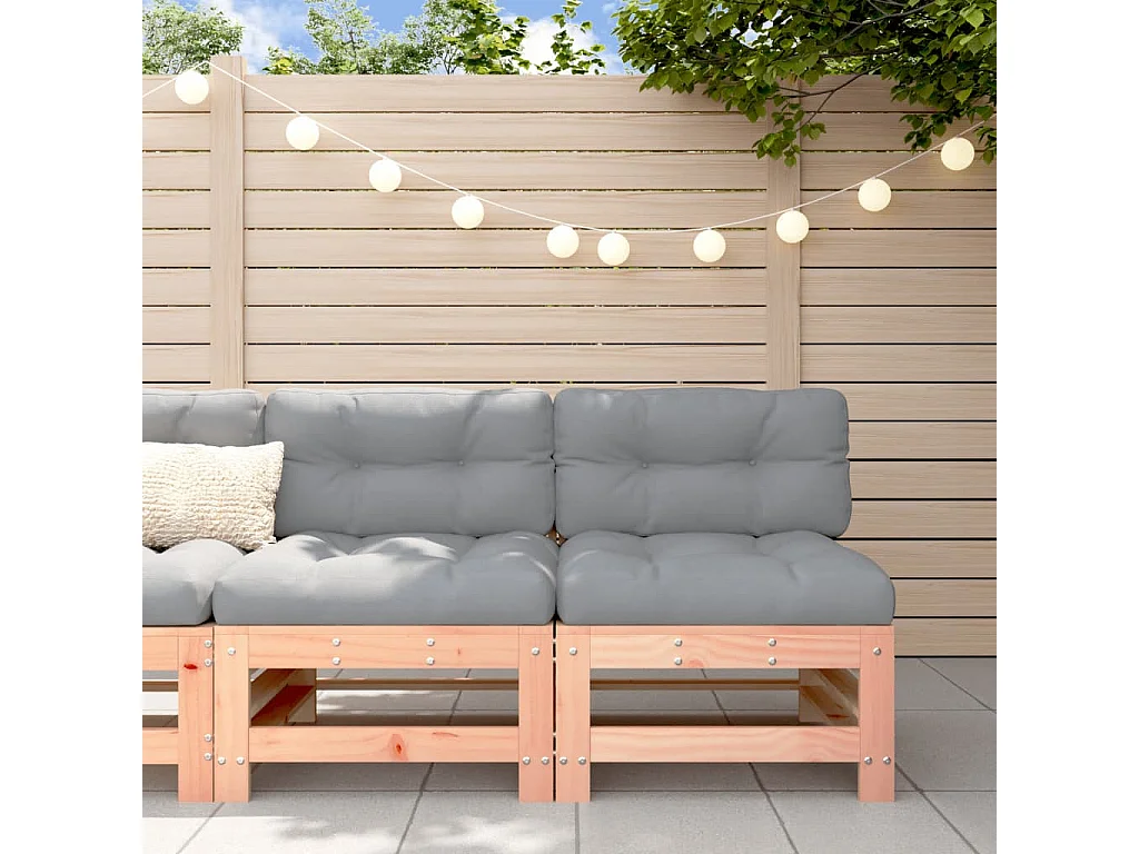 Canapés centraux avec coussins 2 pcs bois massif douglas