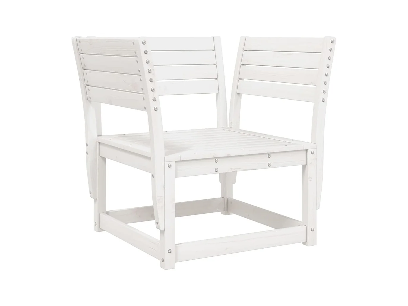 Chaise de jardin blanc bois massif de pin
