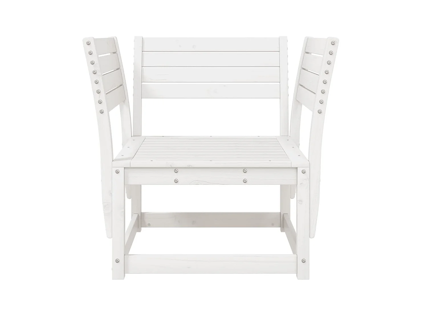 Chaise de jardin blanc bois massif de pin