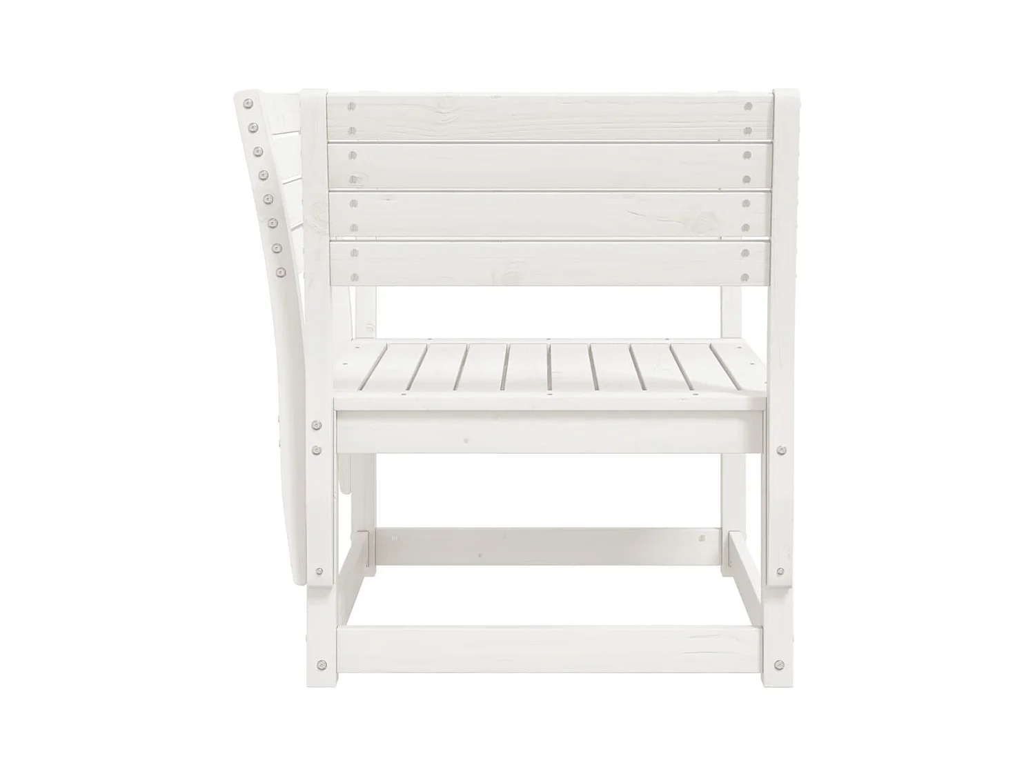 Chaise de jardin blanc bois massif de pin