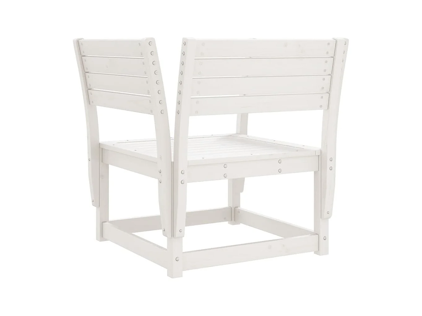Chaise de jardin blanc bois massif de pin