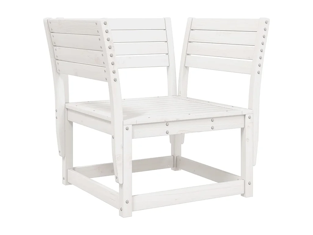 Chaise de jardin blanc bois massif de pin