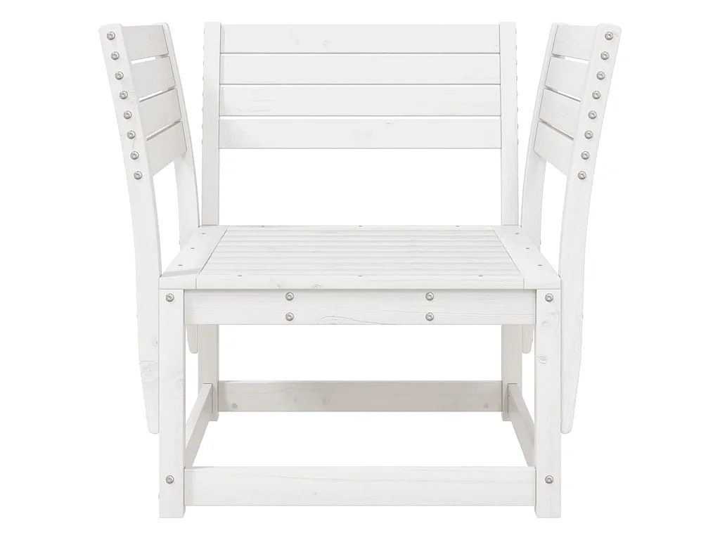 Chaise de jardin blanc bois massif de pin