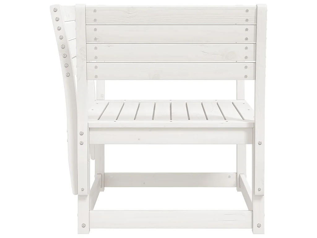 Chaise de jardin blanc bois massif de pin