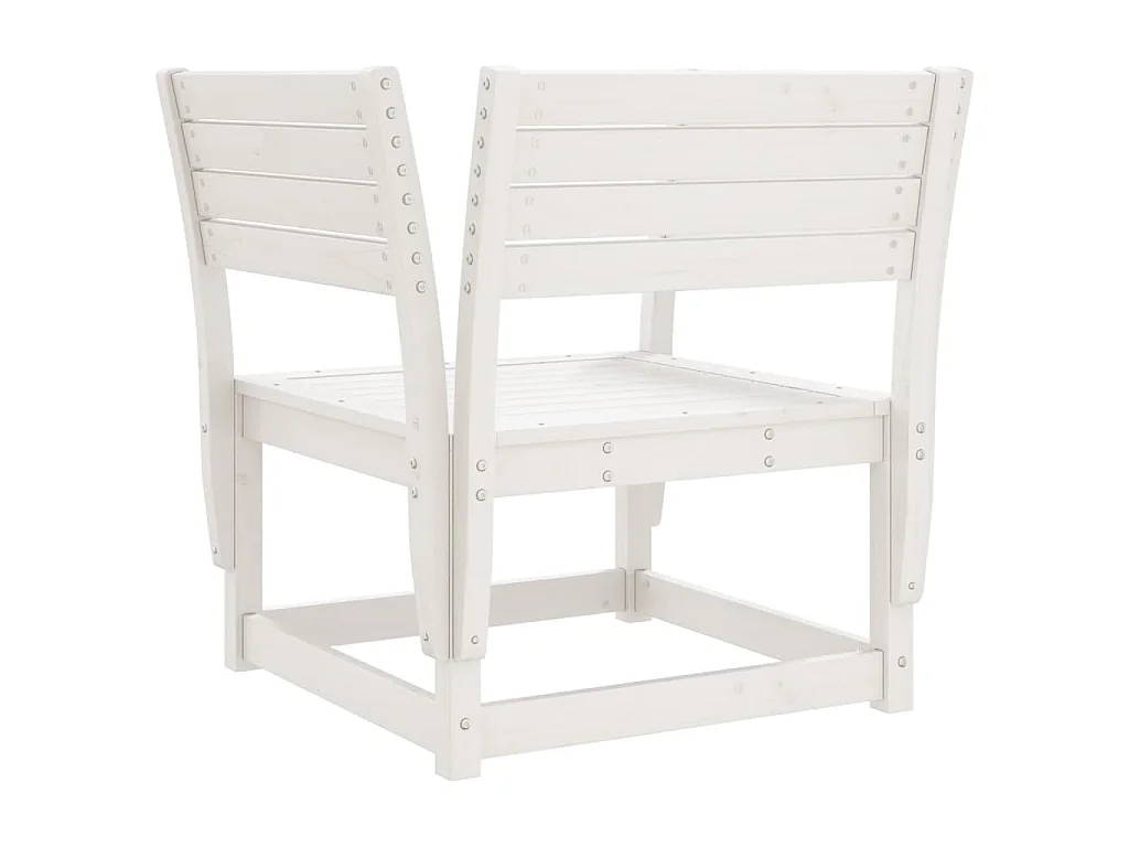 Chaise de jardin blanc bois massif de pin