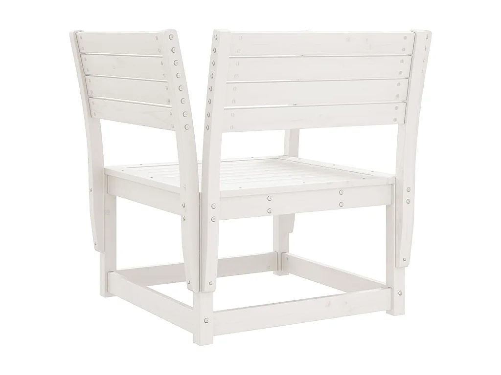Chaise de jardin blanc bois massif de pin