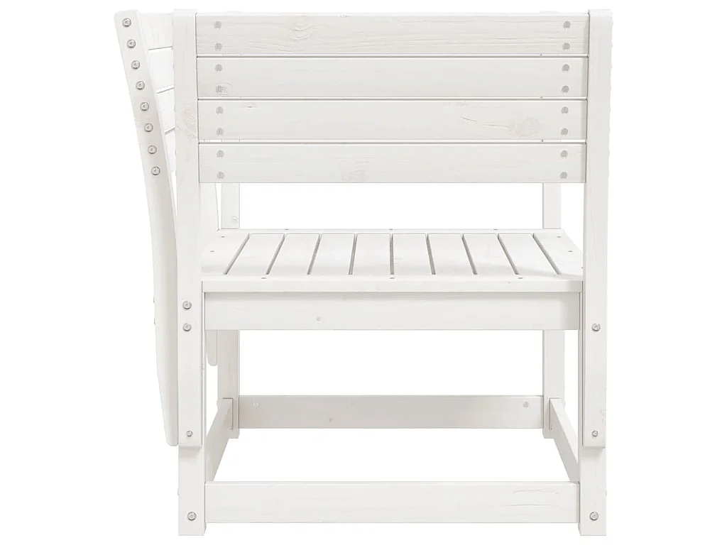 Chaise de jardin blanc bois massif de pin