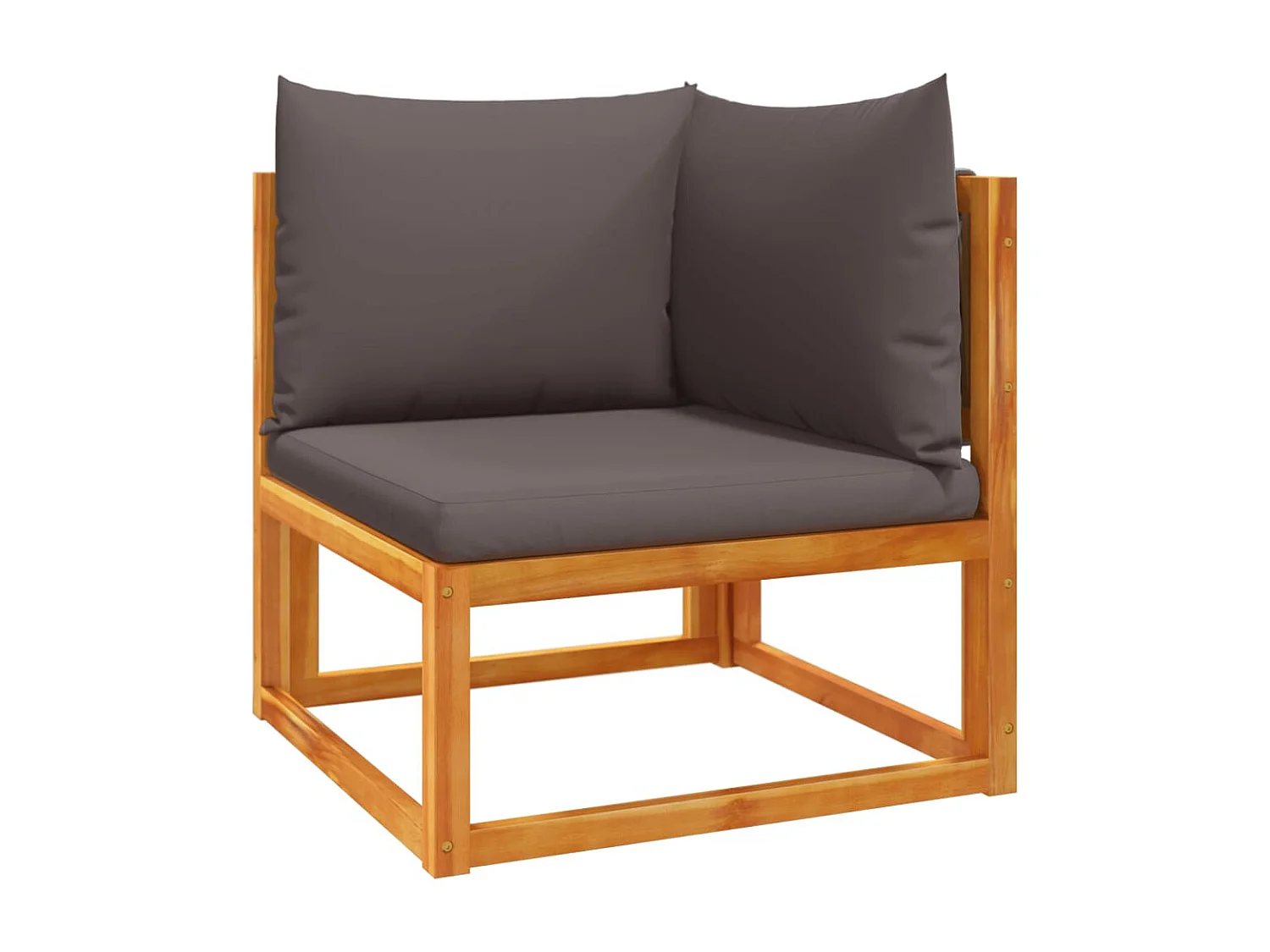 Conjunto de sofá de jardín de 7 piezas con cojines de madera de acacia y cuerda