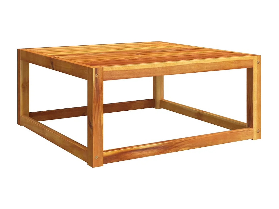 Conjunto de sofá de jardín de 7 piezas con cojines de madera de acacia y cuerda