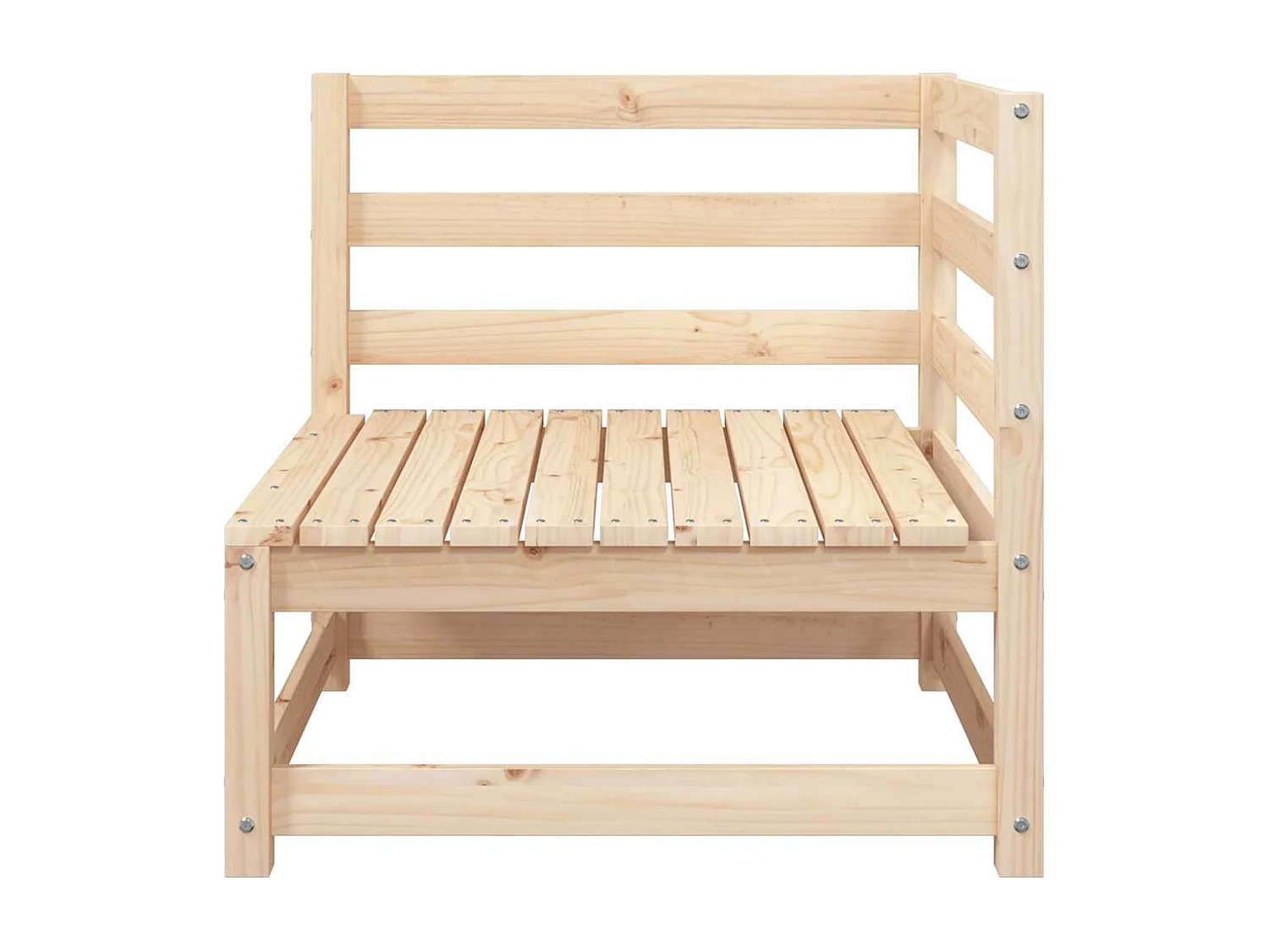 Divano Angolare da Giardino 70x70x67cm Legno Massello di Pino
