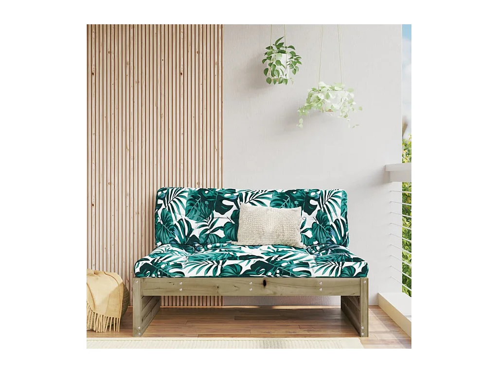 Garten-Mittelsofa 120x80 cm Kiefernholz Imprägniert