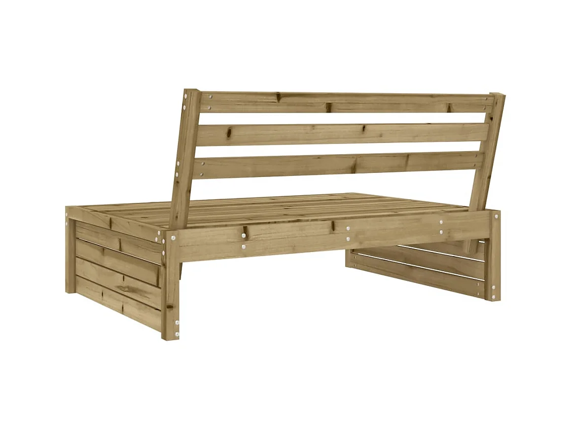 Canapé central de jardin 120x80 cm bois de pin imprégné