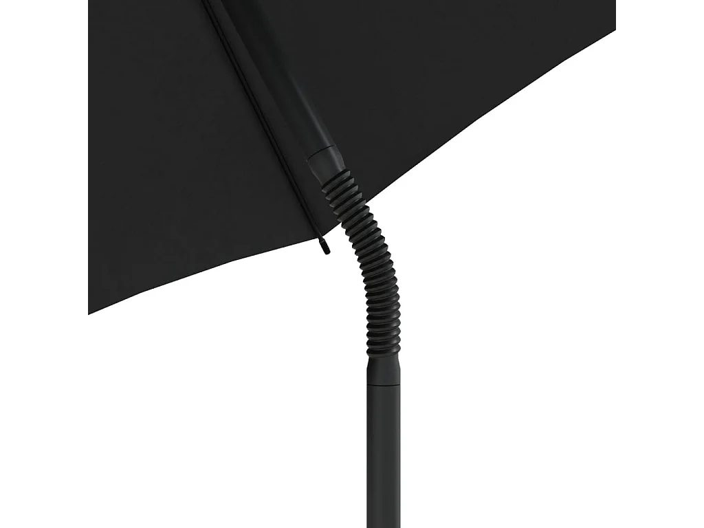 Tuinbank 2-zits met parasol en voetenbanken poly rattan bruin