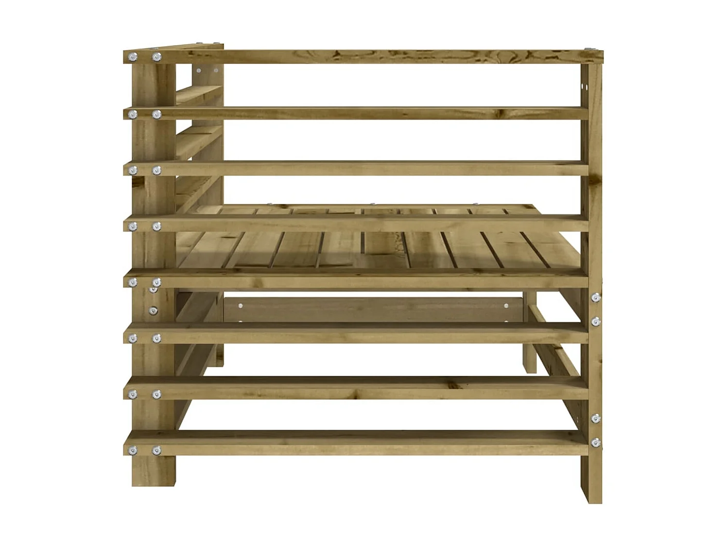 Canapés d'angle de jardin 2 pcs bois de pin imprégné