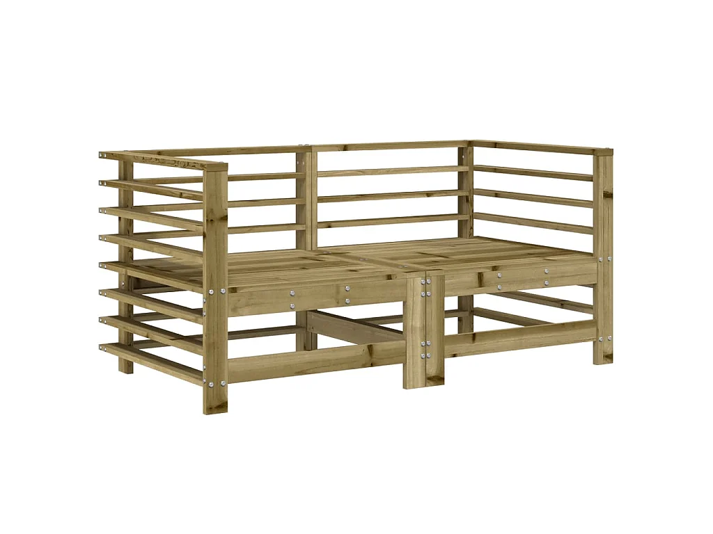 Garten-Ecksofas 2 Stk. Kiefernholz Imprägniert