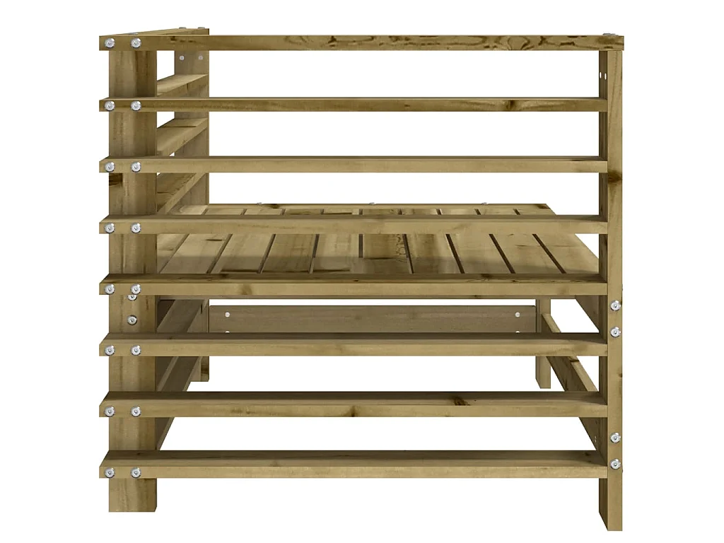 Garten-Ecksofas 2 Stk. Kiefernholz Imprägniert