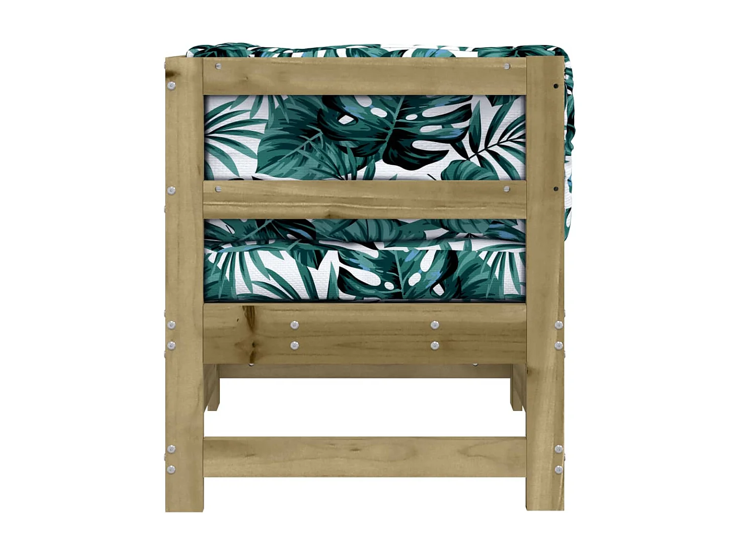 Canapé d'angle avec coussins bois de pin imprégné