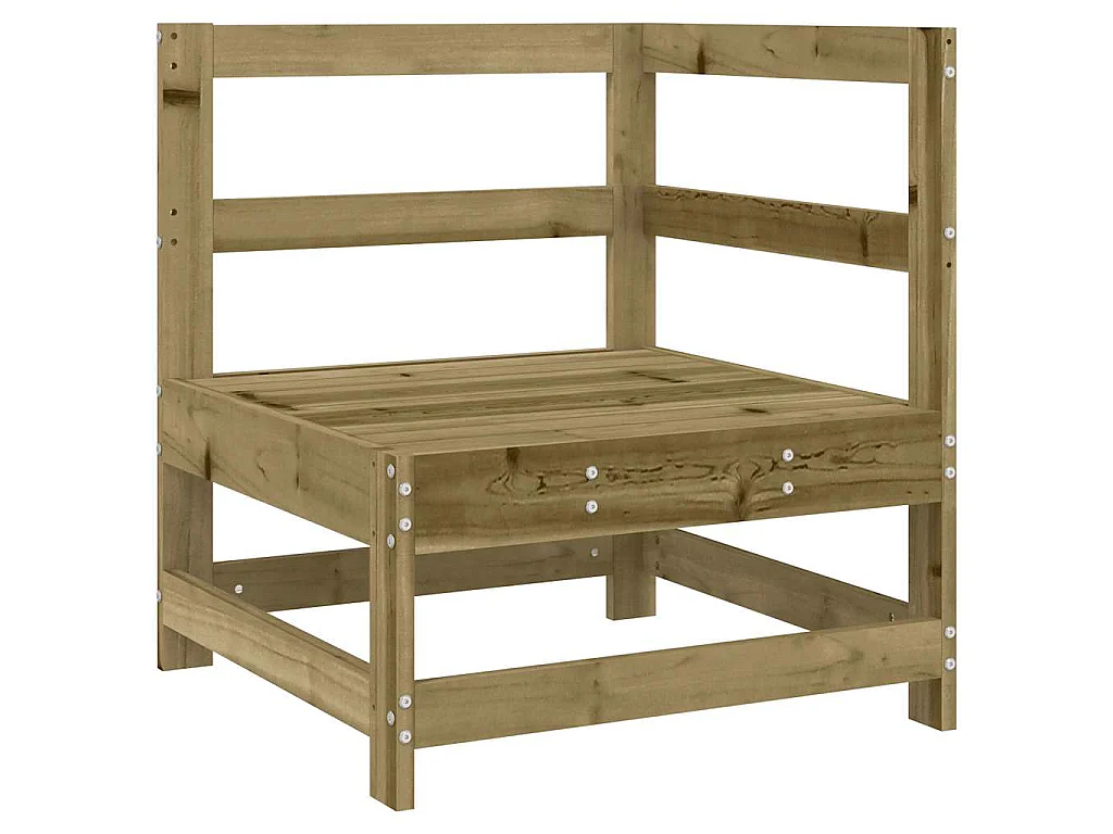 Ecksofa mit Kissen Kiefernholz Imprägniert
