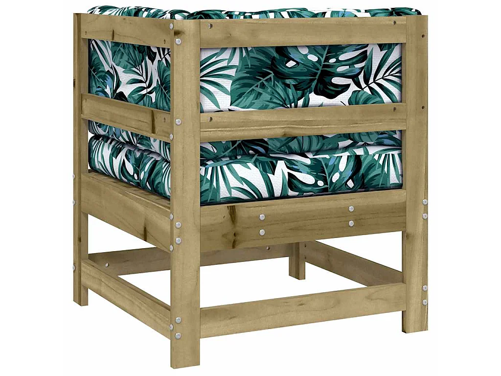 Ecksofa mit Kissen Kiefernholz Imprägniert