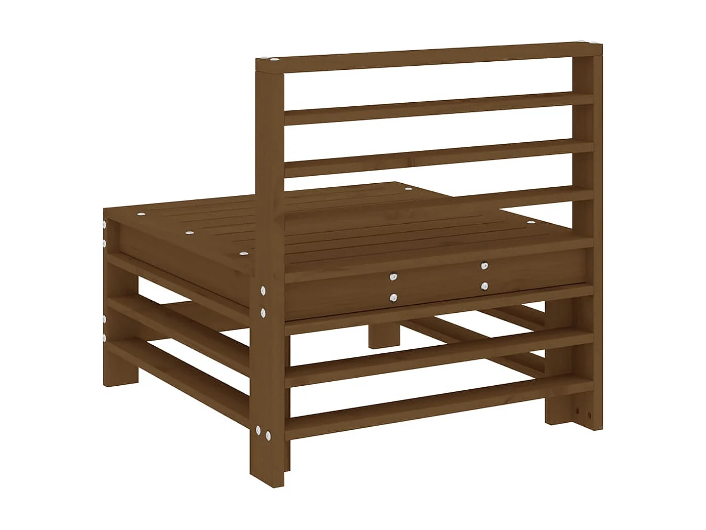 Garten-Mittelsofa Honigbraun Massivholz Kiefer