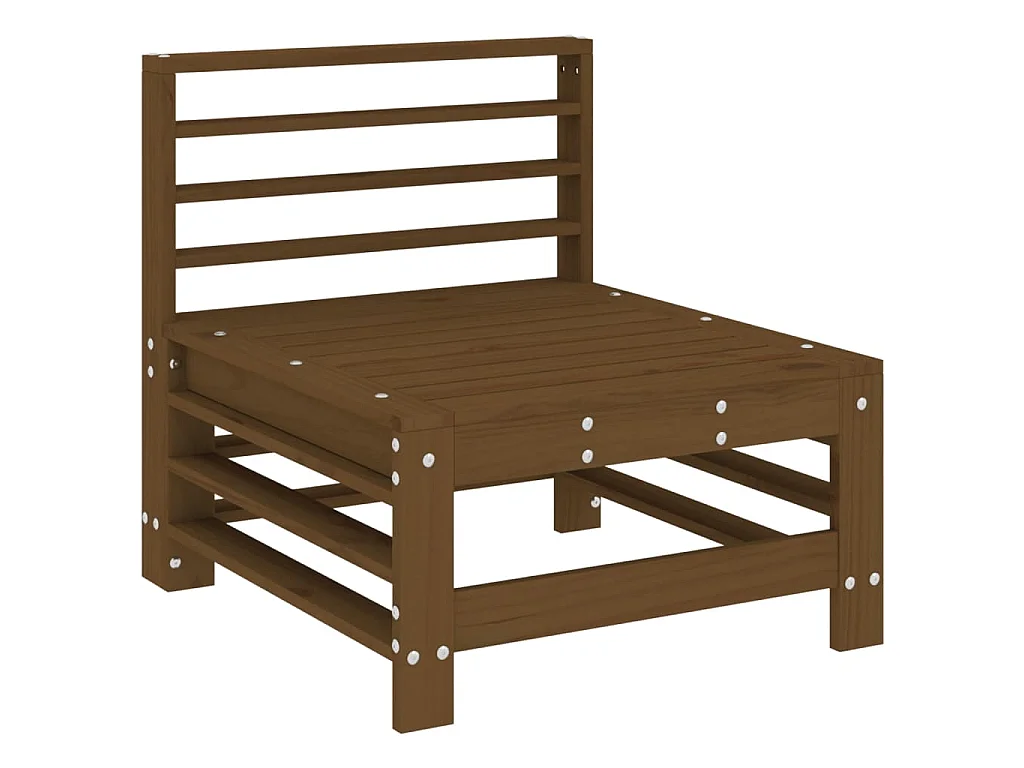 Garten-Mittelsofa Honigbraun Massivholz Kiefer