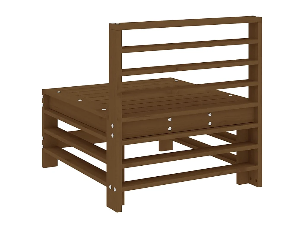 Garten-Mittelsofa Honigbraun Massivholz Kiefer