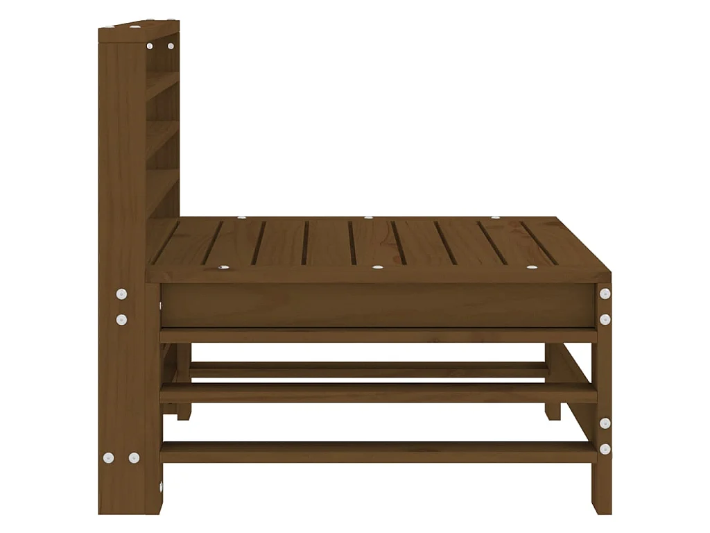 Garten-Mittelsofa Honigbraun Massivholz Kiefer