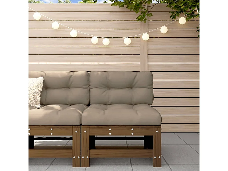 Garten-Mittelsofa Honigbraun Massivholz Kiefer