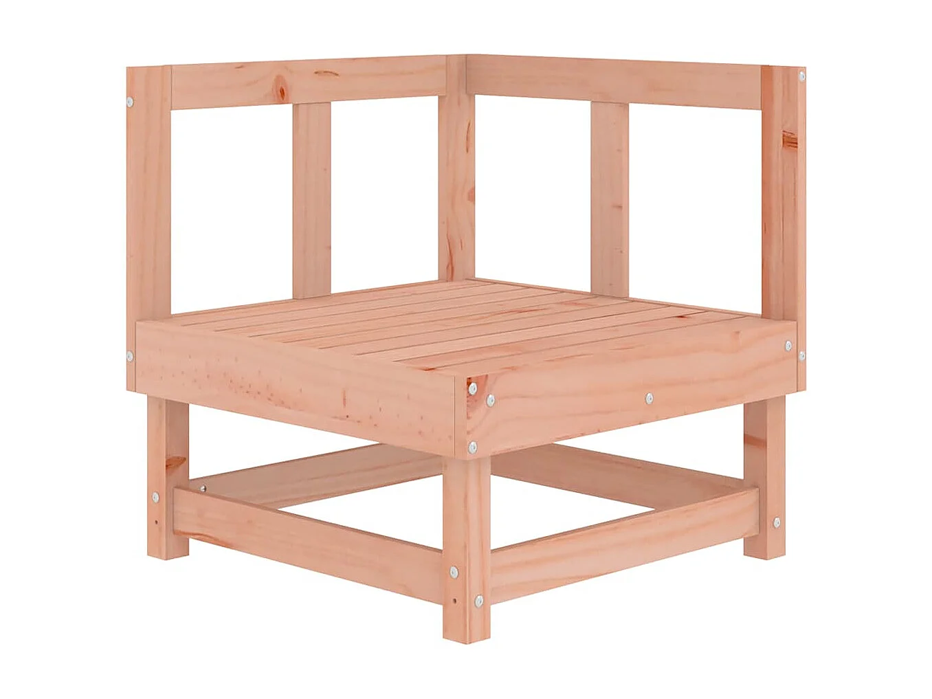 Canapé d'angle avec coussins bois massif douglas