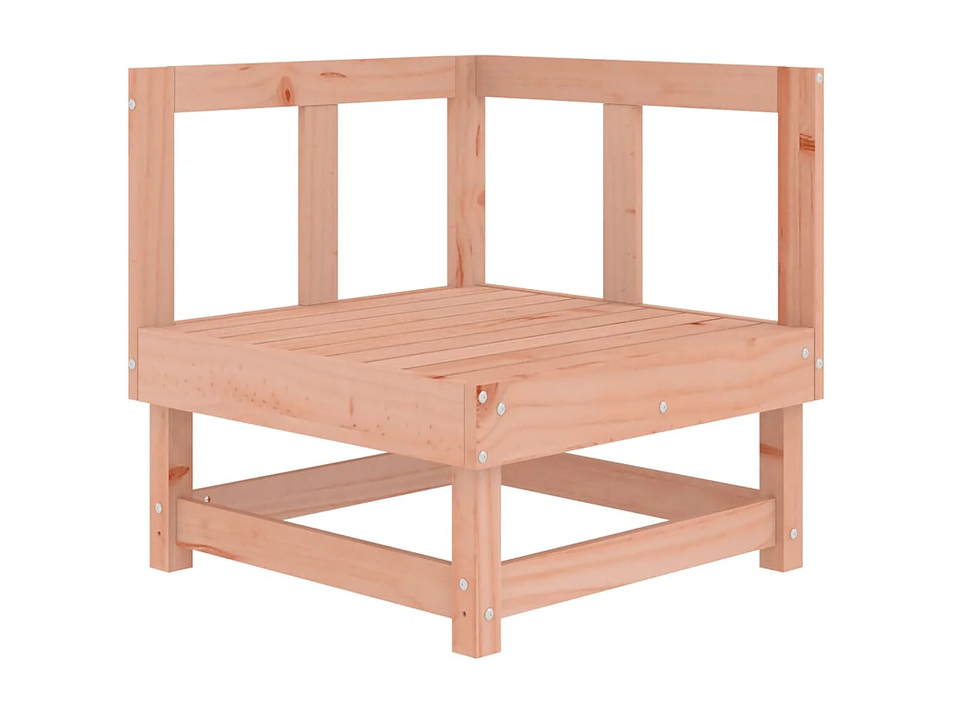 Canapé d'angle avec coussins bois massif douglas