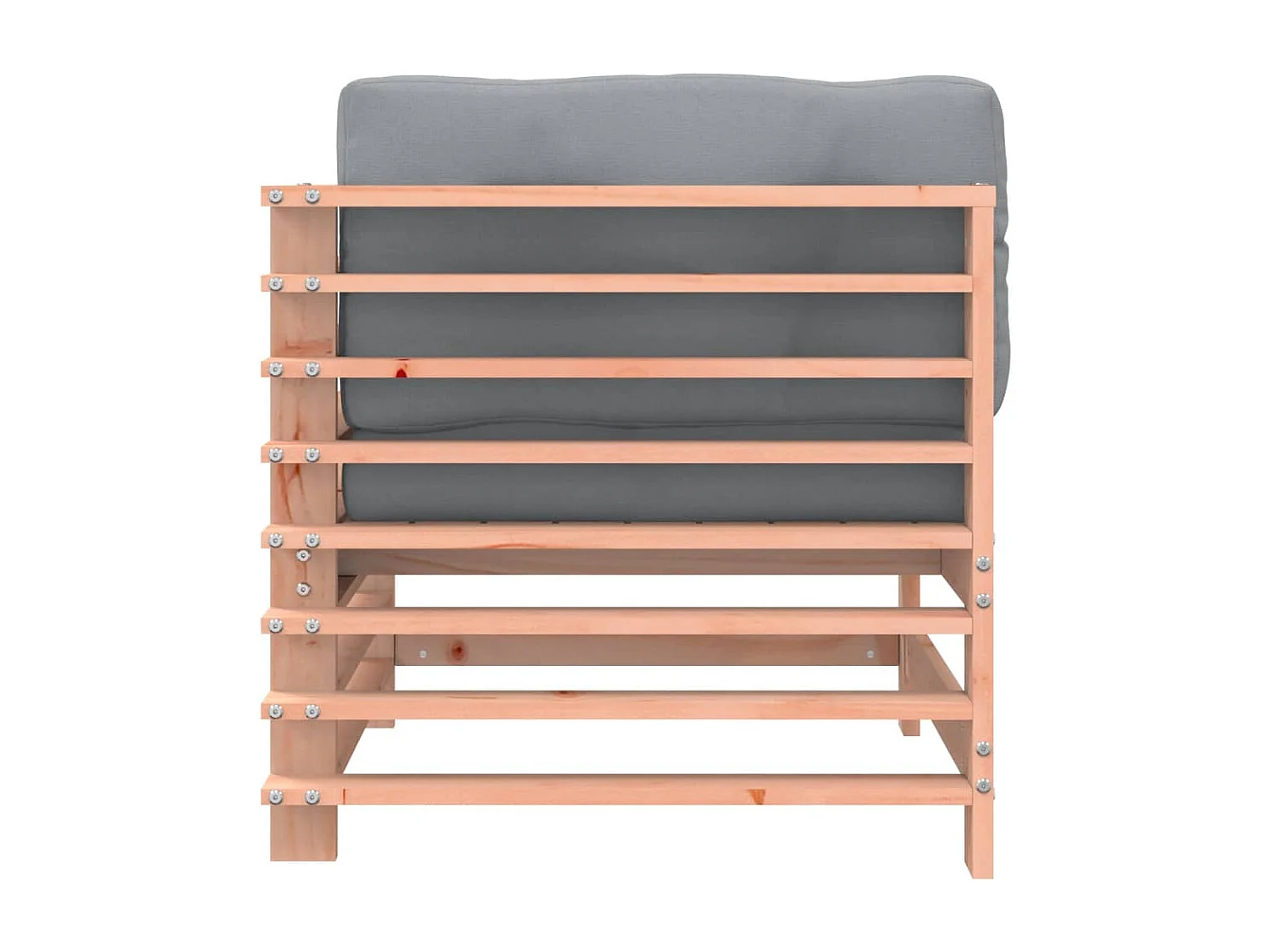 Canapé d'angle avec coussins bois massif douglas