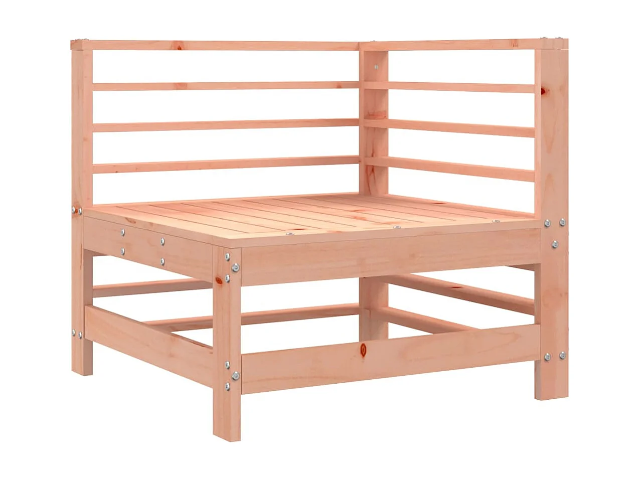 Canapé d'angle avec coussins bois massif douglas