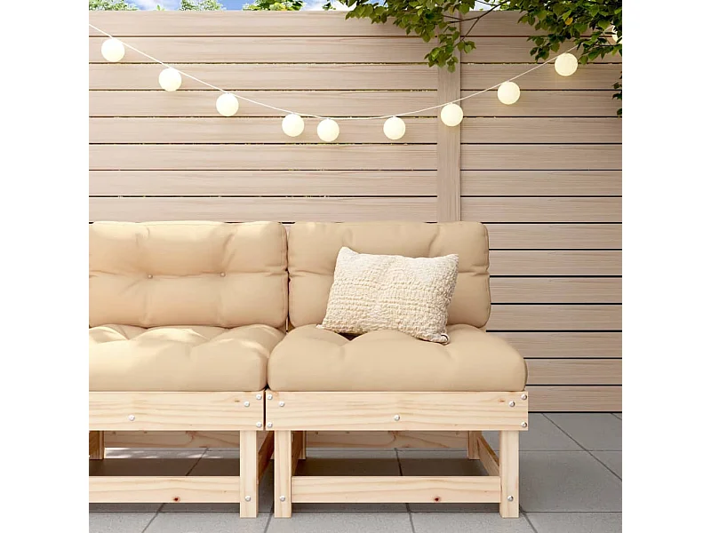 Garten-Mittelsofa Massivholz Kiefer