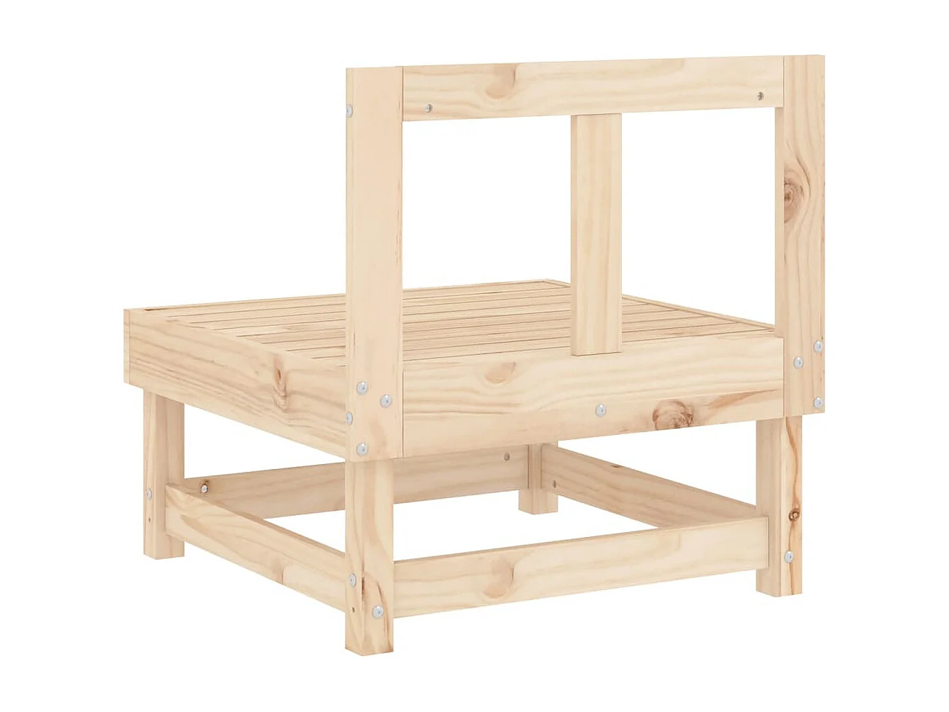 Canapé central de jardin bois de pin massif