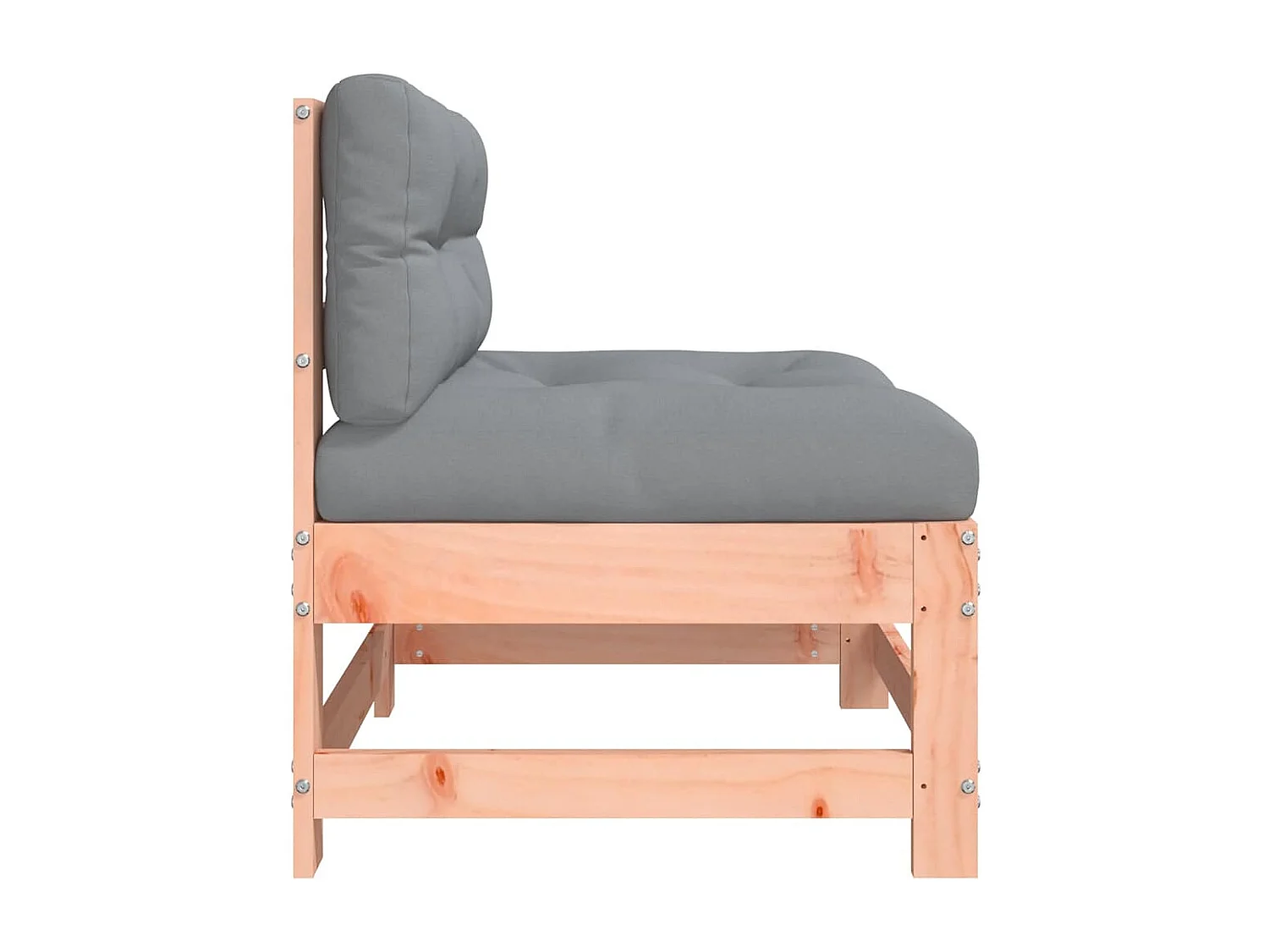 Canapé central avec coussins bois massif douglas