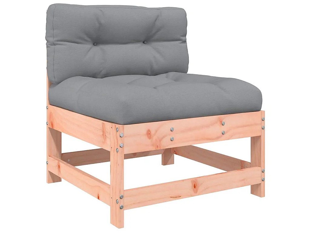 Mittelsofa mit Kissen Massivholz Douglasie